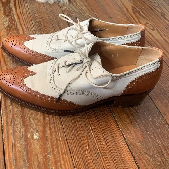 Ralph Lauren luggage Spectator Wingtip Shoes 7B - Picture 1 of 11